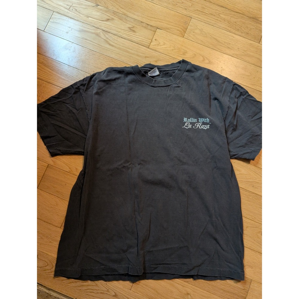 1995‎ David Gonzales Art Kid Frost La Raza Rap Chicano Pachuco Shirt Cholo XL - Picture 5 of 8